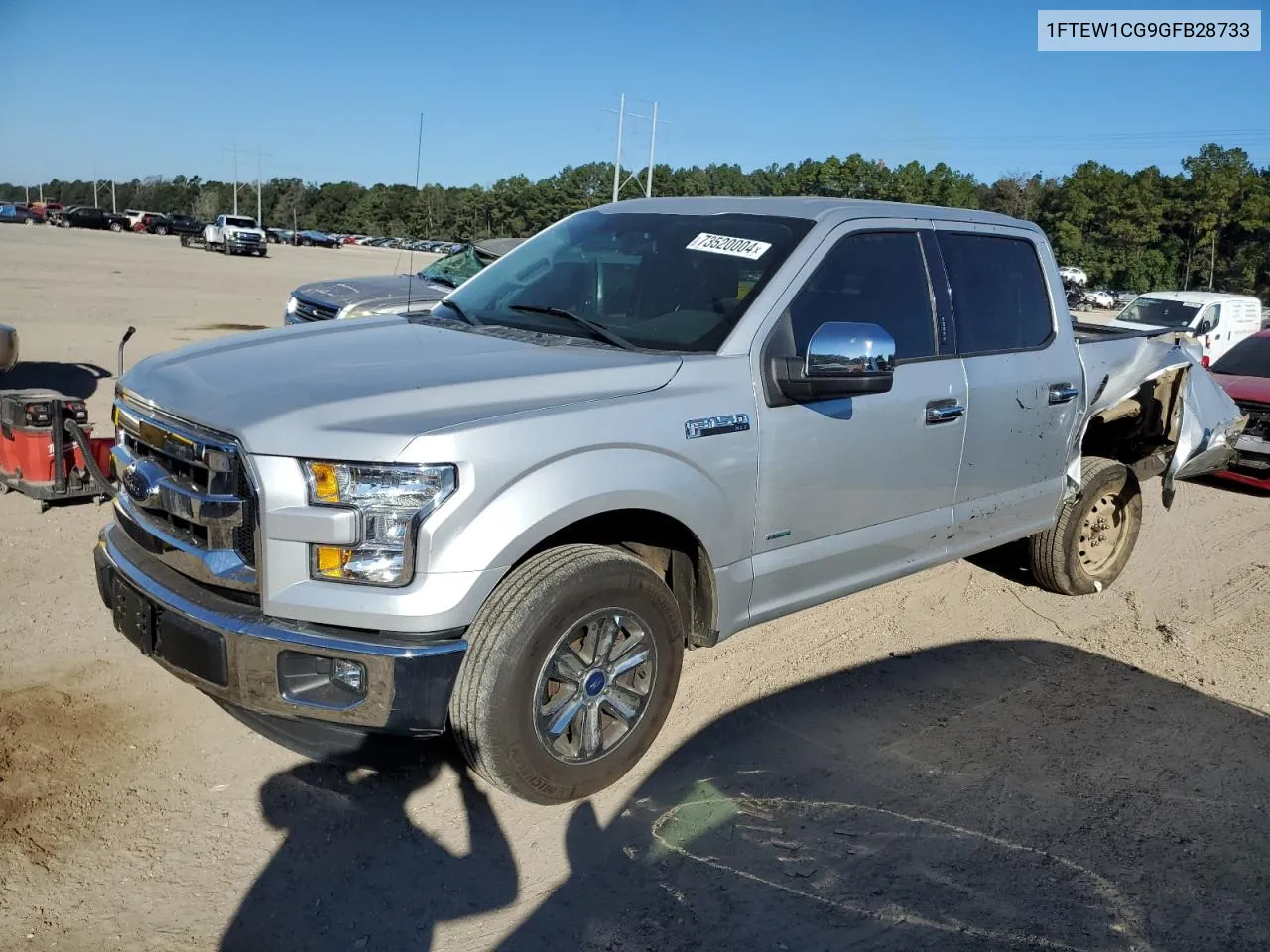 2016 Ford F150 Supercrew VIN: 1FTEW1CG9GFB28733 Lot: 73520004