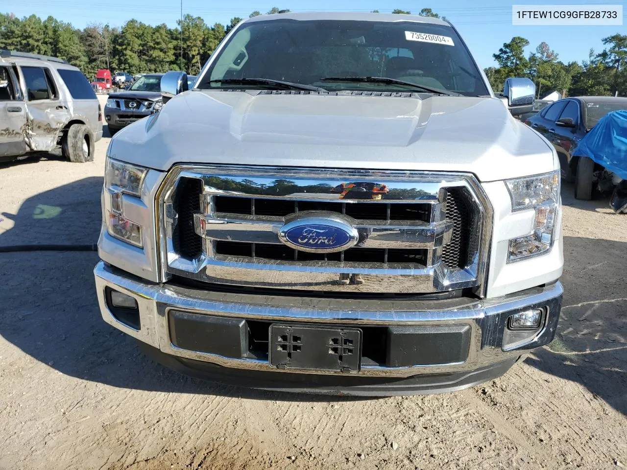 2016 Ford F150 Supercrew VIN: 1FTEW1CG9GFB28733 Lot: 73520004