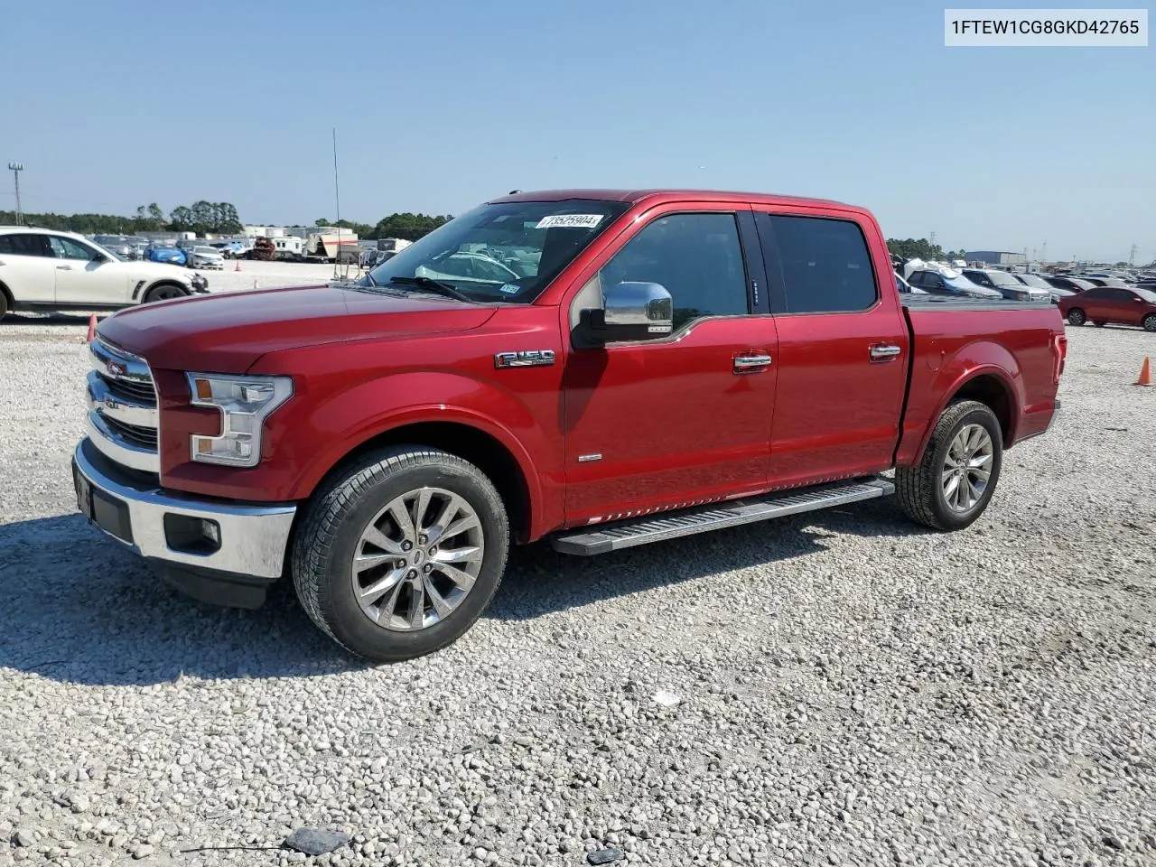 2016 Ford F150 Supercrew VIN: 1FTEW1CG8GKD42765 Lot: 73525904