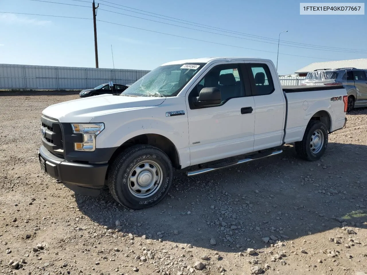 2016 Ford F150 Super Cab VIN: 1FTEX1EP4GKD77667 Lot: 73604564