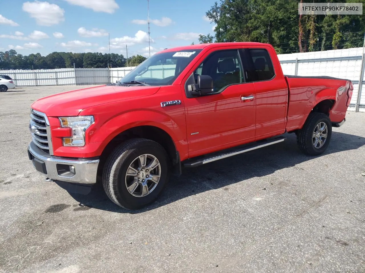 2016 Ford F150 Super Cab VIN: 1FTEX1EP9GKF78402 Lot: 73612174