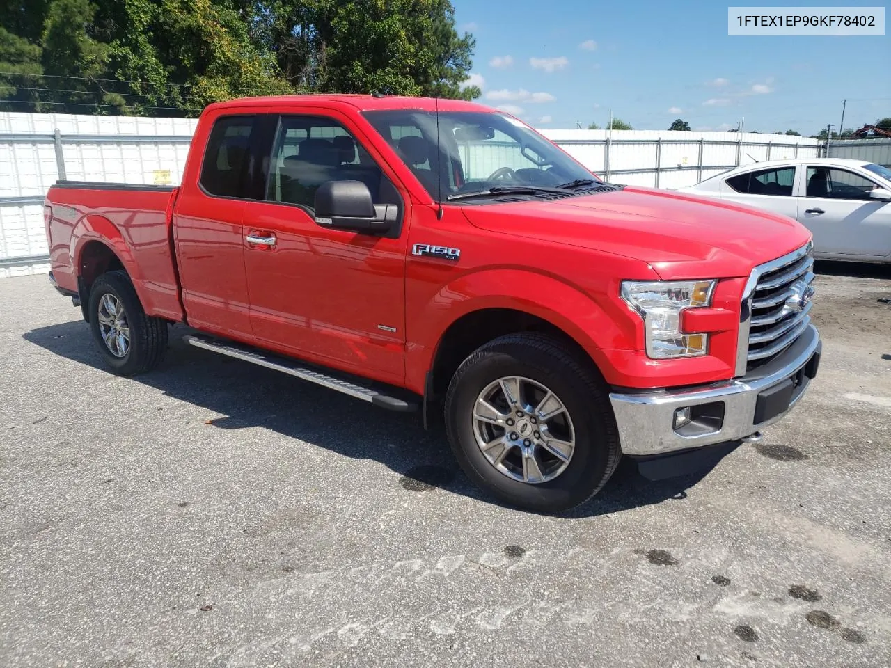 2016 Ford F150 Super Cab VIN: 1FTEX1EP9GKF78402 Lot: 73612174