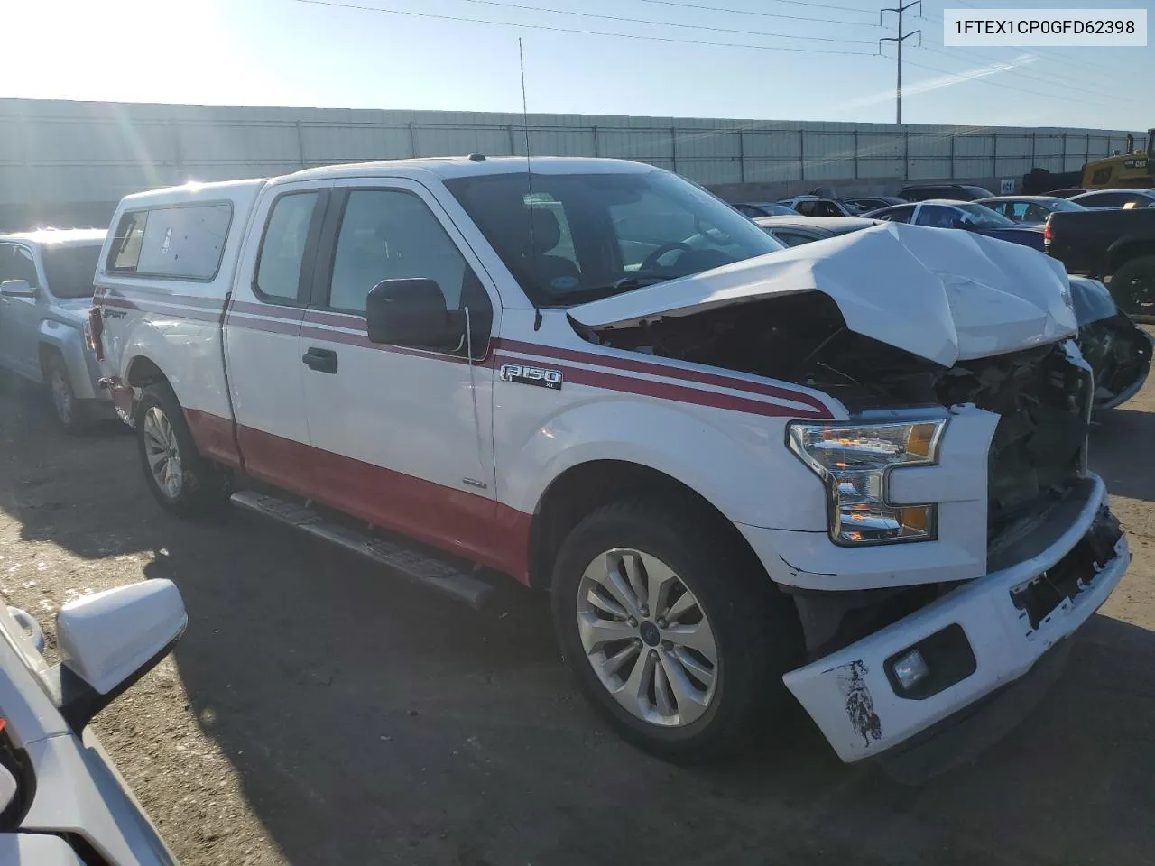 1FTEX1CP0GFD62398 2016 Ford F150 Super Cab