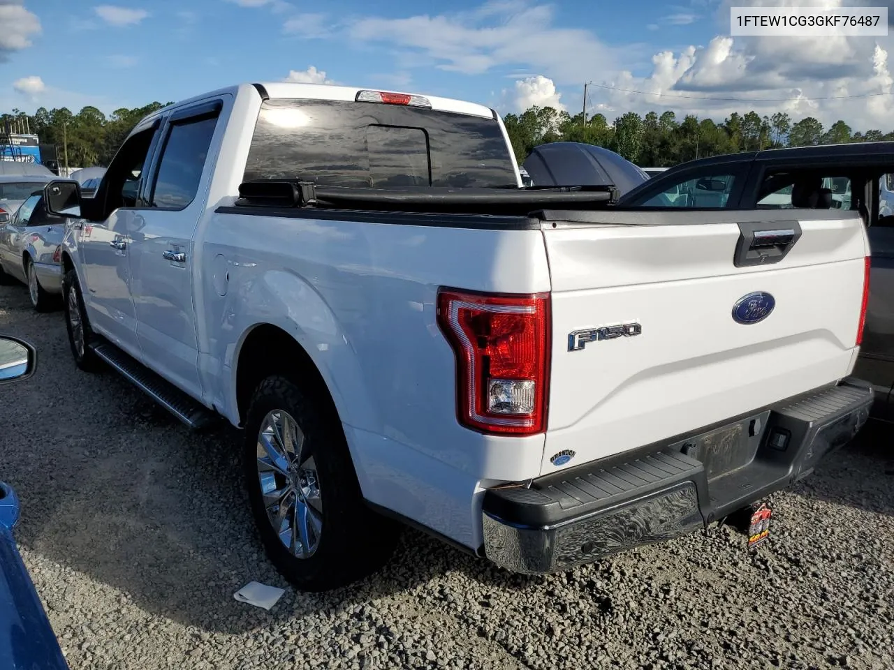 2016 Ford F150 Supercrew VIN: 1FTEW1CG3GKF76487 Lot: 73987994