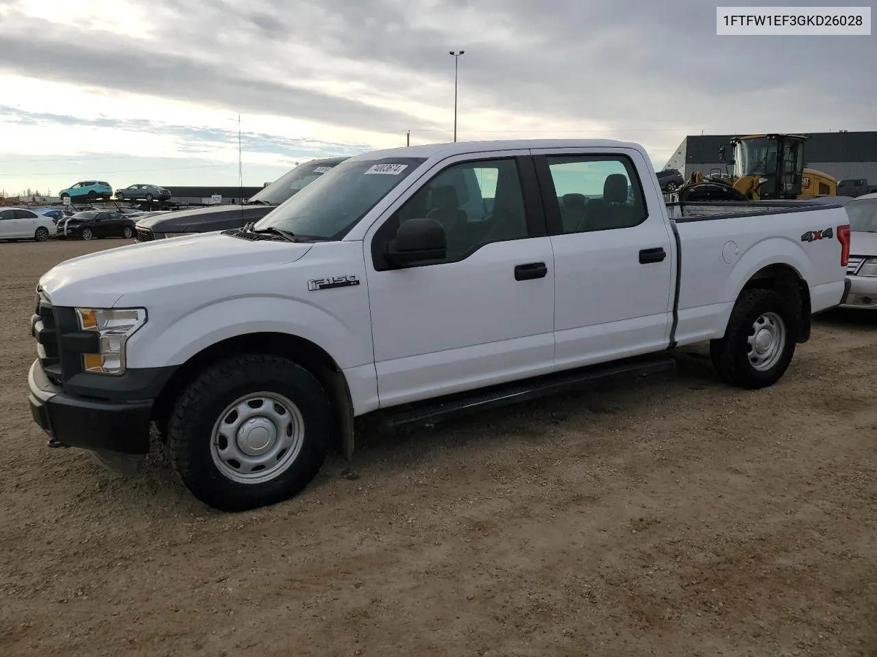 2016 Ford F150 Supercrew VIN: 1FTFW1EF3GKD26028 Lot: 74003674