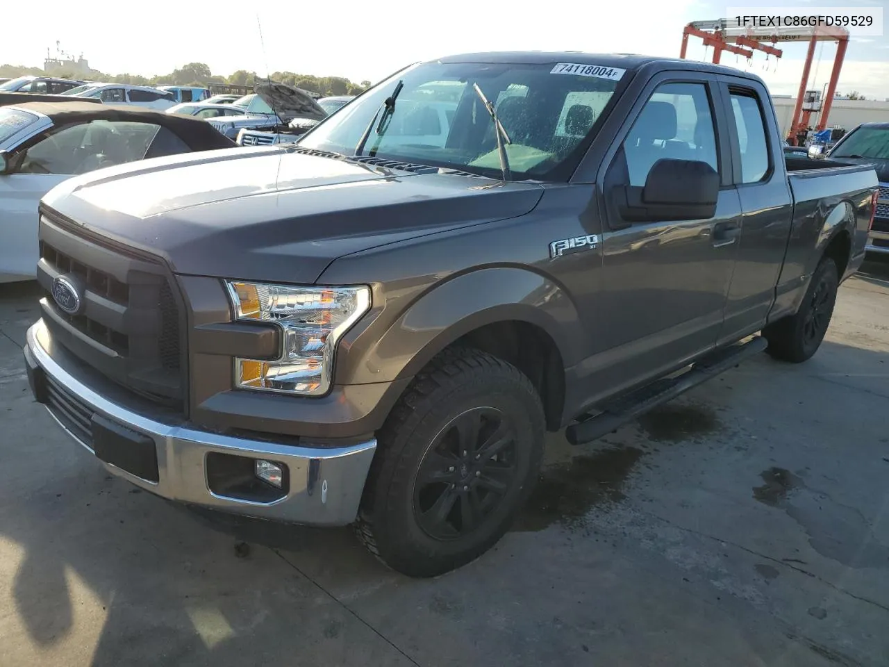 2016 Ford F150 Super Cab VIN: 1FTEX1C86GFD59529 Lot: 74118004