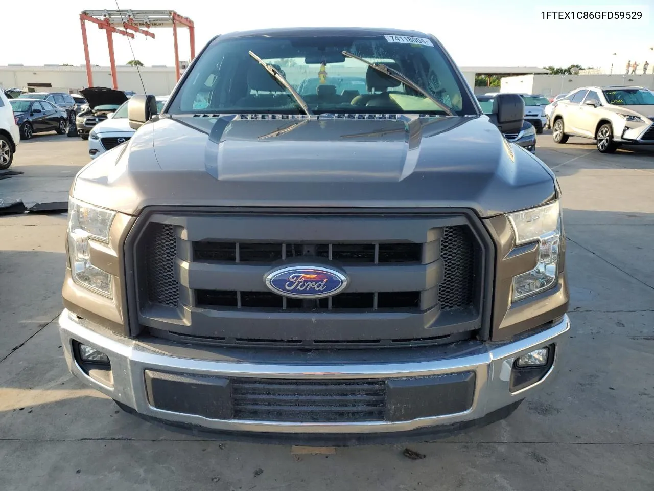 2016 Ford F150 Super Cab VIN: 1FTEX1C86GFD59529 Lot: 74118004