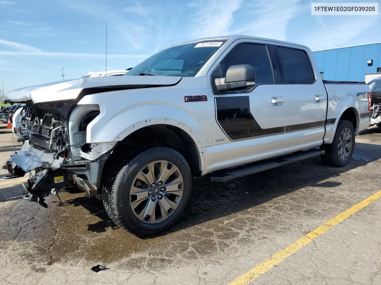 2016 Ford F150 Supercrew VIN: 1FTEW1EG2GFD39205 Lot: 74213644