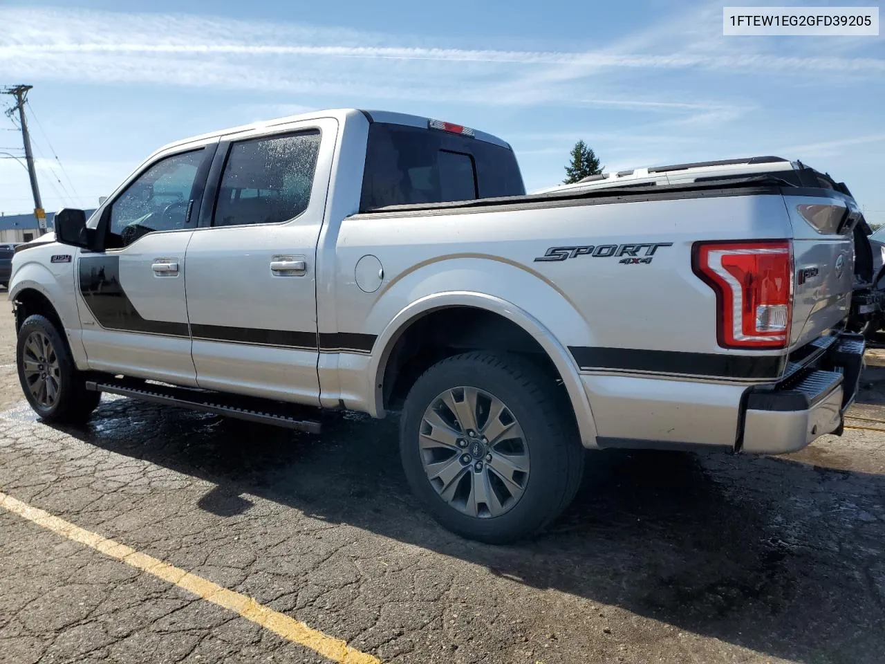 2016 Ford F150 Supercrew VIN: 1FTEW1EG2GFD39205 Lot: 74213644