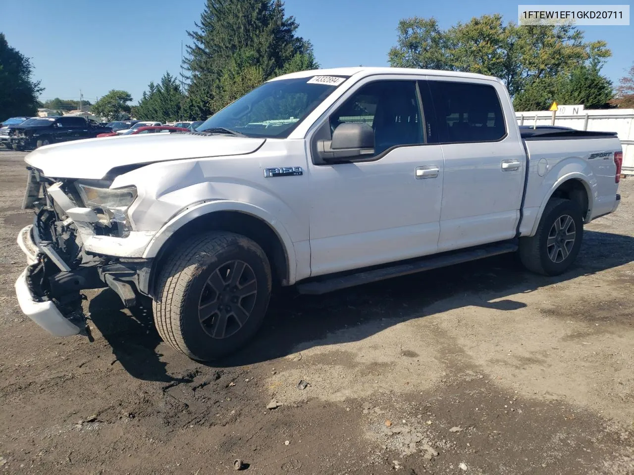 1FTEW1EF1GKD20711 2016 Ford F150 Supercrew