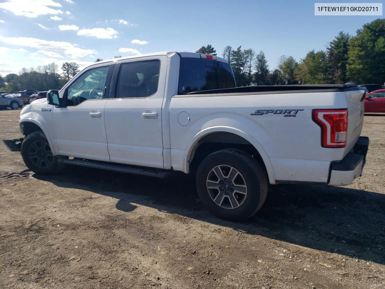 2016 Ford F150 Supercrew VIN: 1FTEW1EF1GKD20711 Lot: 74332894