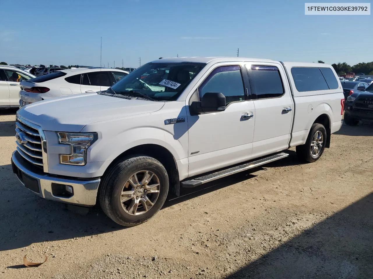 2016 Ford F150 Supercrew VIN: 1FTEW1CG3GKE39792 Lot: 74367434