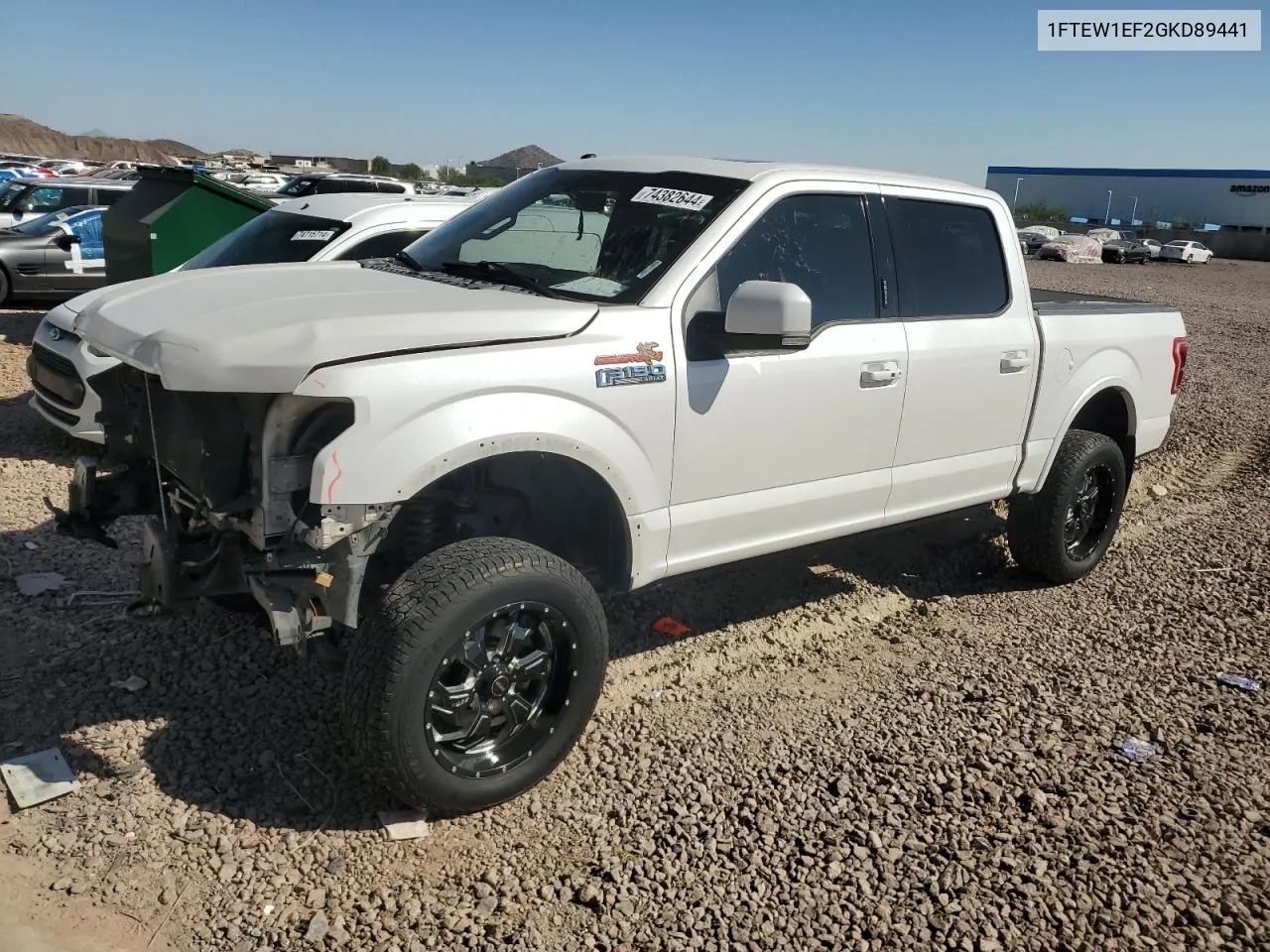 2016 Ford F150 Supercrew VIN: 1FTEW1EF2GKD89441 Lot: 74382644