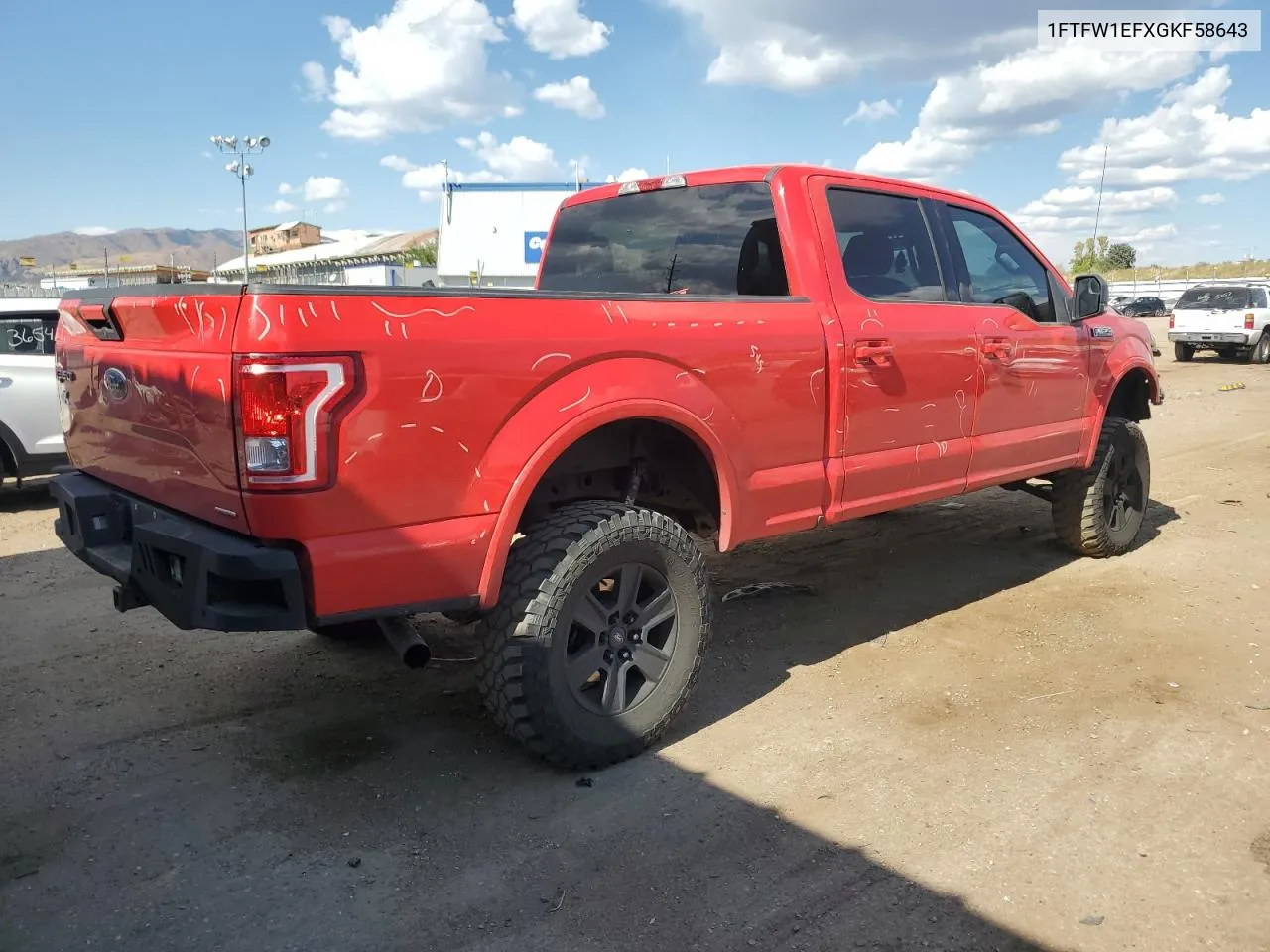 2016 Ford F150 Supercrew VIN: 1FTFW1EFXGKF58643 Lot: 74391654