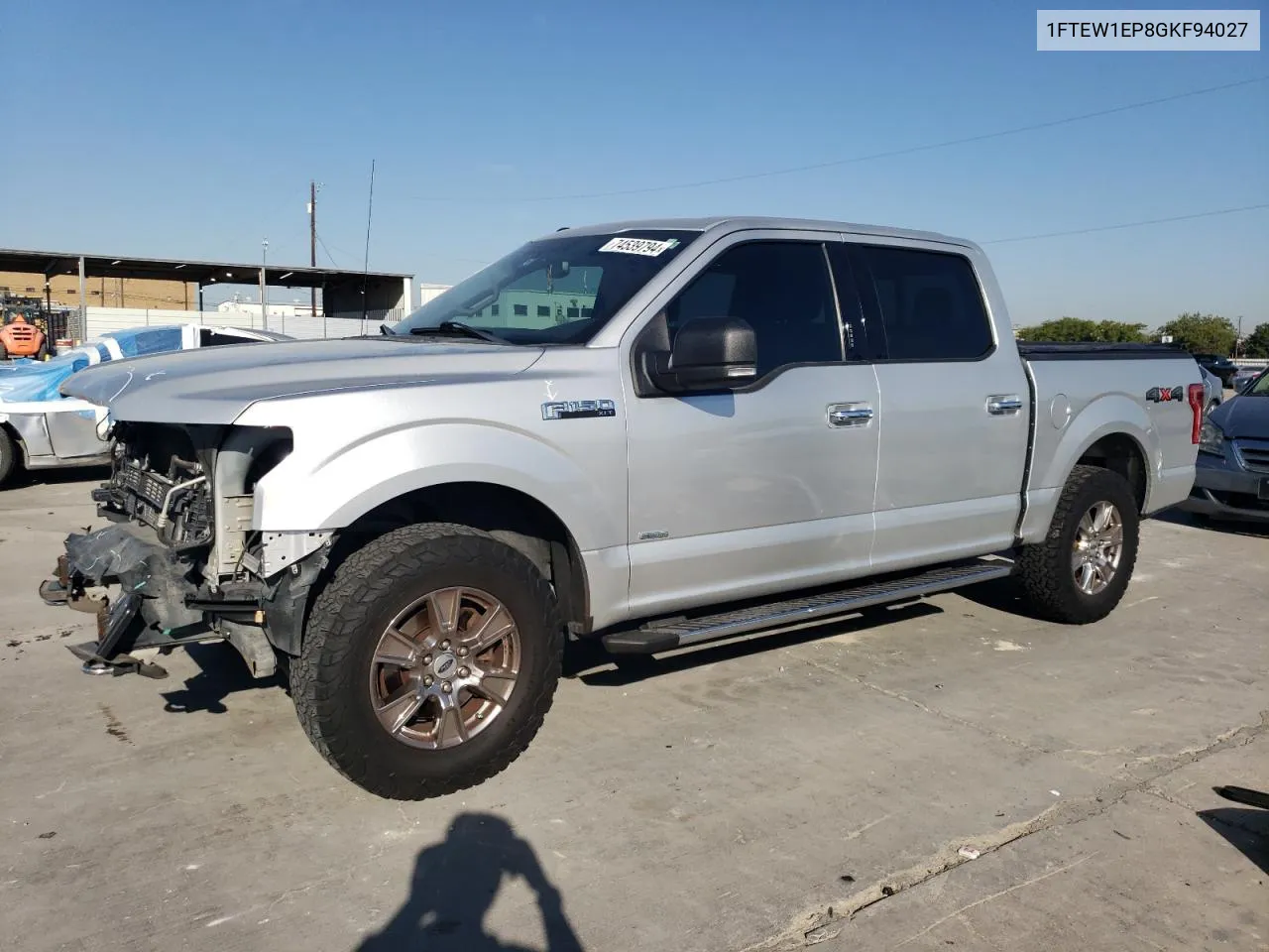 2016 Ford F150 Supercrew VIN: 1FTEW1EP8GKF94027 Lot: 74539794