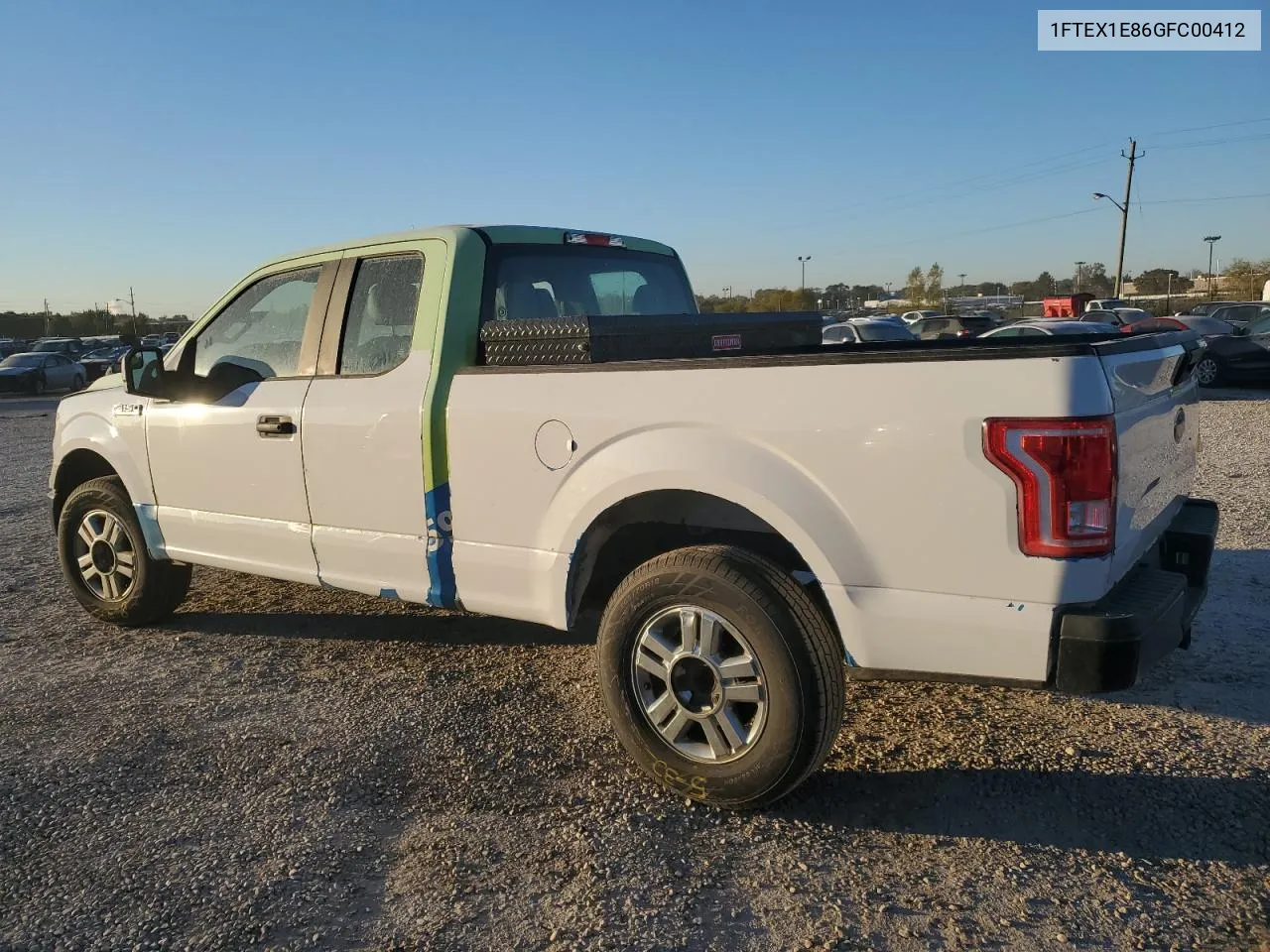 2016 Ford F150 Super Cab VIN: 1FTEX1E86GFC00412 Lot: 74593234