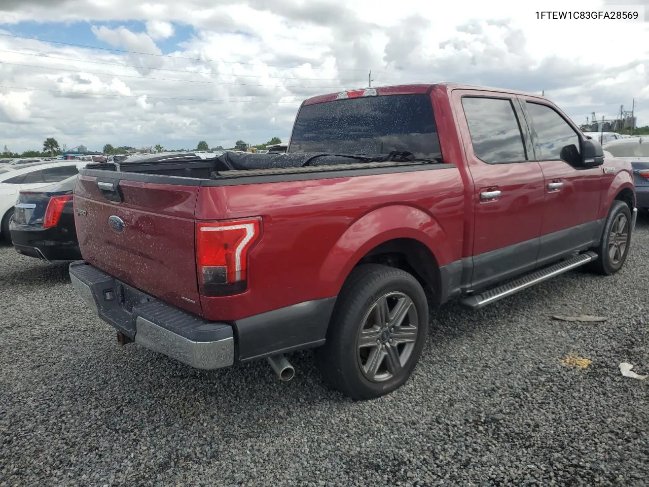 2016 Ford F150 Supercrew VIN: 1FTEW1C83GFA28569 Lot: 74761054