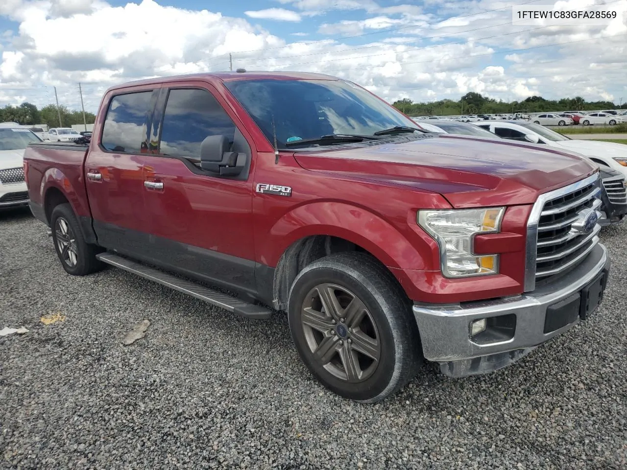 2016 Ford F150 Supercrew VIN: 1FTEW1C83GFA28569 Lot: 74761054