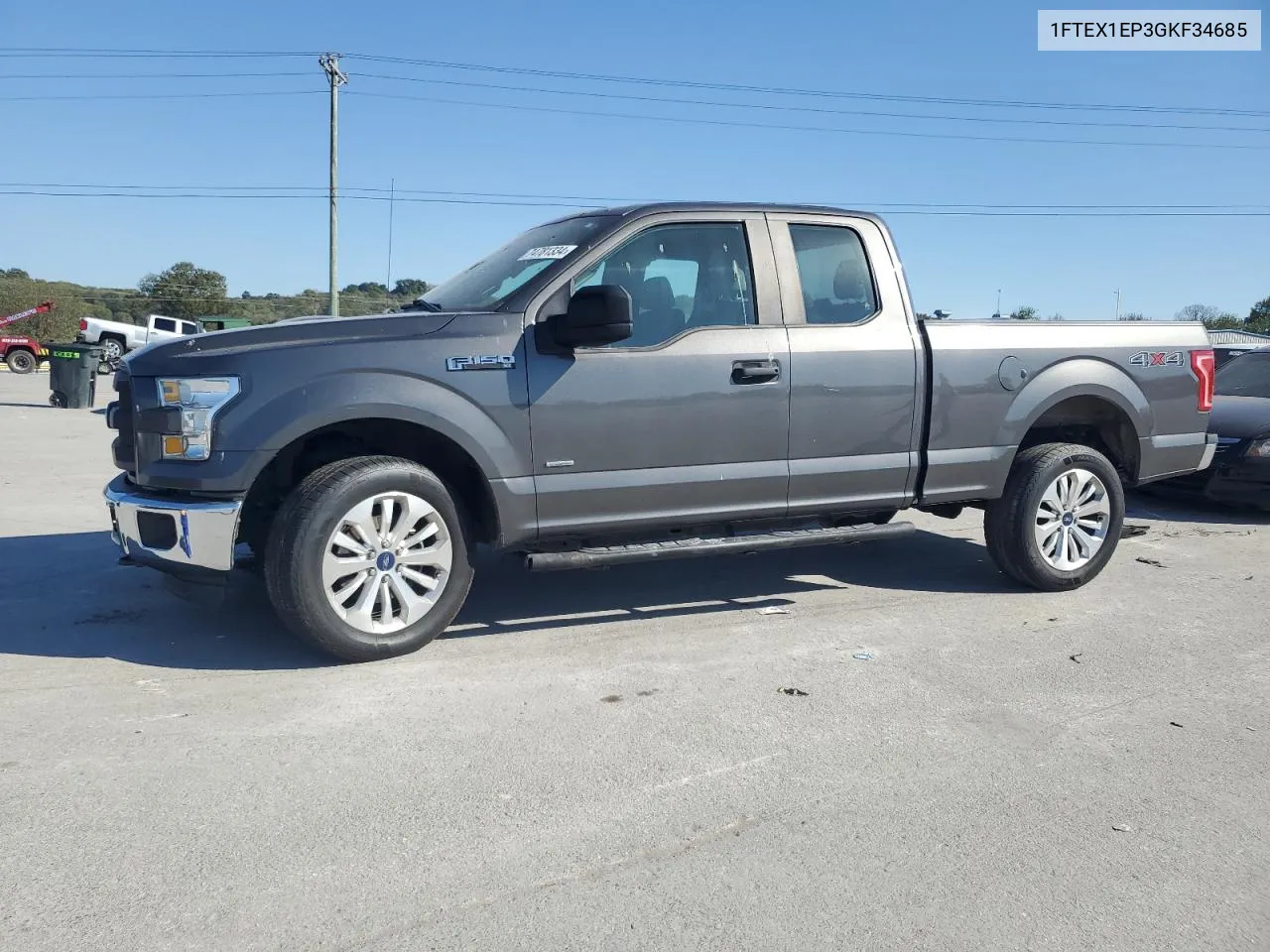 2016 Ford F150 Super Cab VIN: 1FTEX1EP3GKF34685 Lot: 74781334