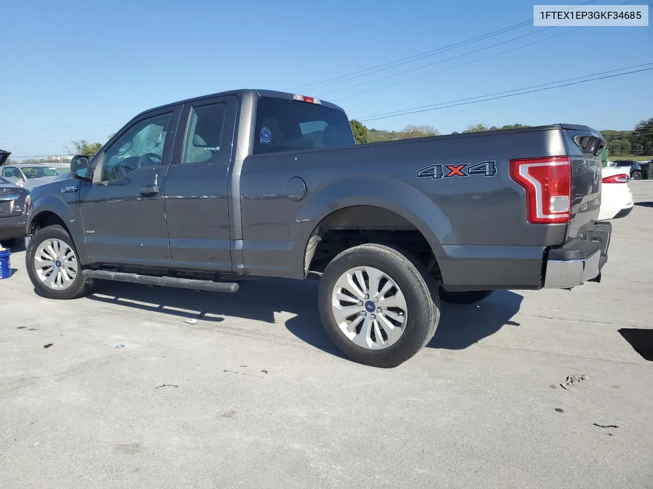 2016 Ford F150 Super Cab VIN: 1FTEX1EP3GKF34685 Lot: 74781334