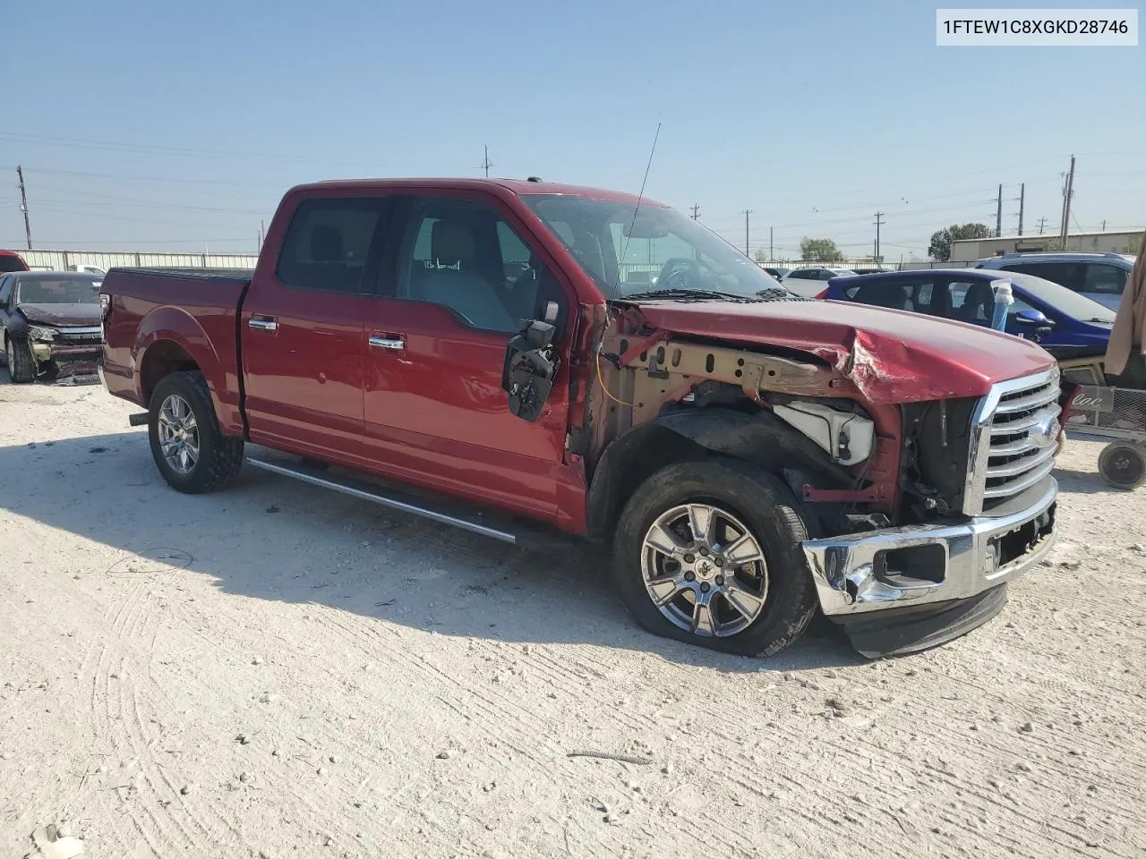 1FTEW1C8XGKD28746 2016 Ford F150 Supercrew