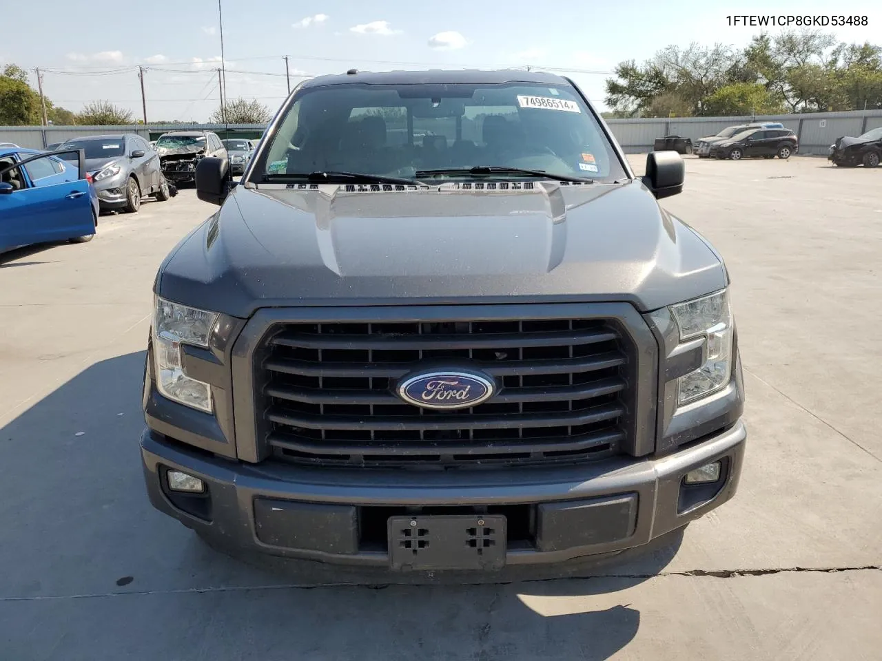 2016 Ford F150 Supercrew VIN: 1FTEW1CP8GKD53488 Lot: 74986514