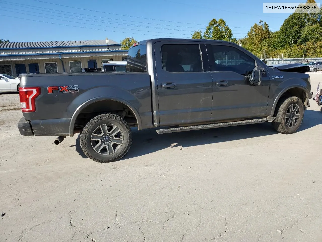 2016 Ford F150 Supercrew VIN: 1FTEW1EF5GFB83376 Lot: 75227844