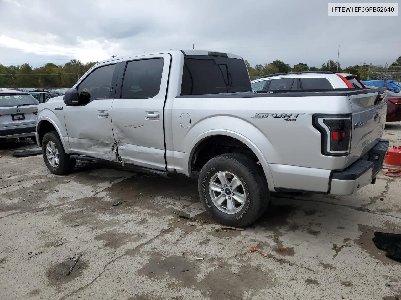 2016 Ford F150 Supercrew VIN: 1FTEW1EF6GFB52640 Lot: 75230294