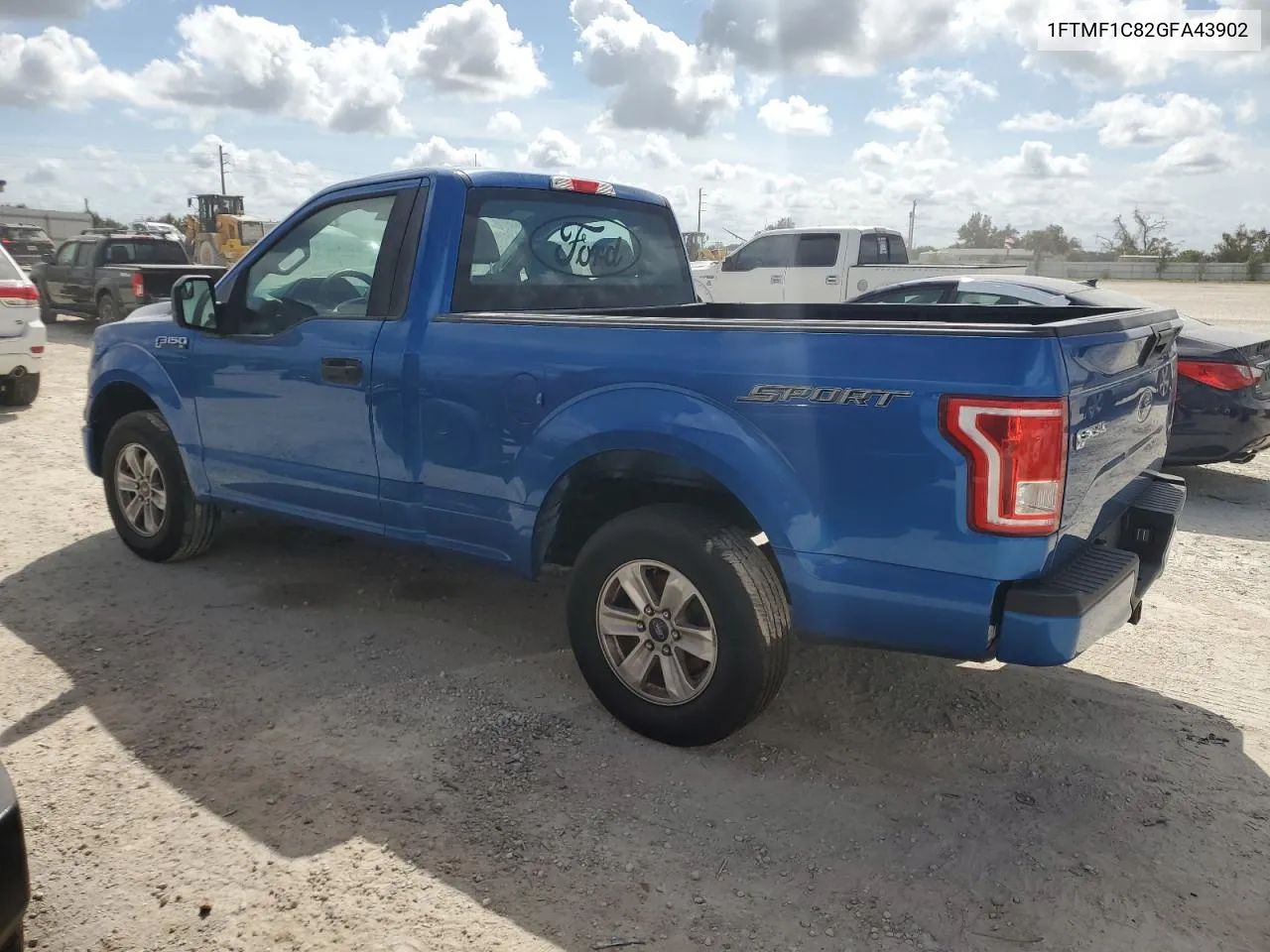 2016 Ford F150 VIN: 1FTMF1C82GFA43902 Lot: 75273894