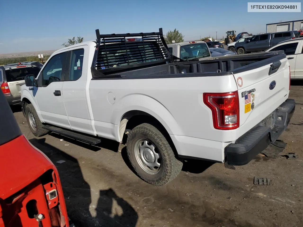 2016 Ford F150 Super Cab VIN: 1FTEX1E82GKD94881 Lot: 75335774