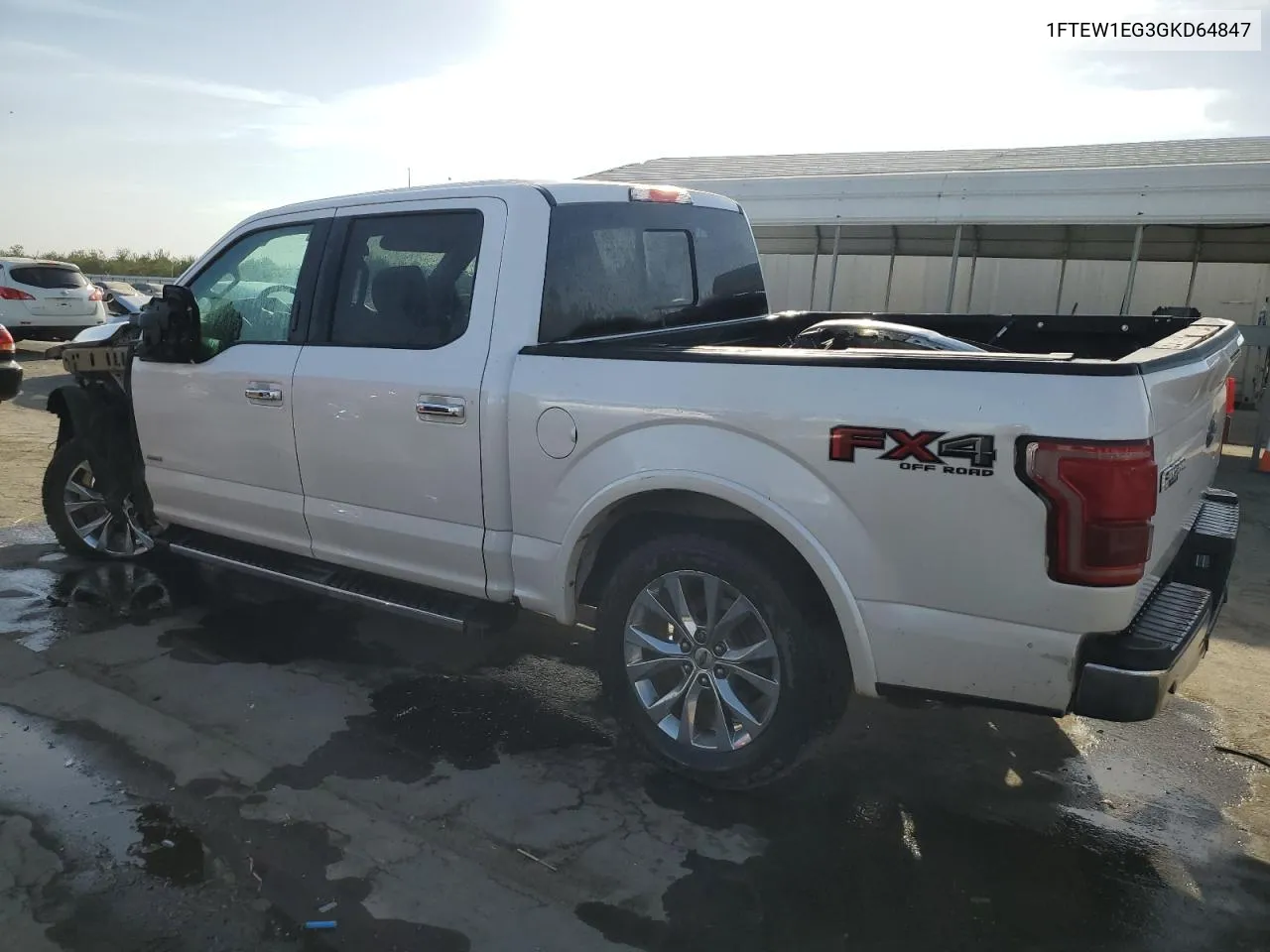 2016 Ford F150 Supercrew VIN: 1FTEW1EG3GKD64847 Lot: 75412024