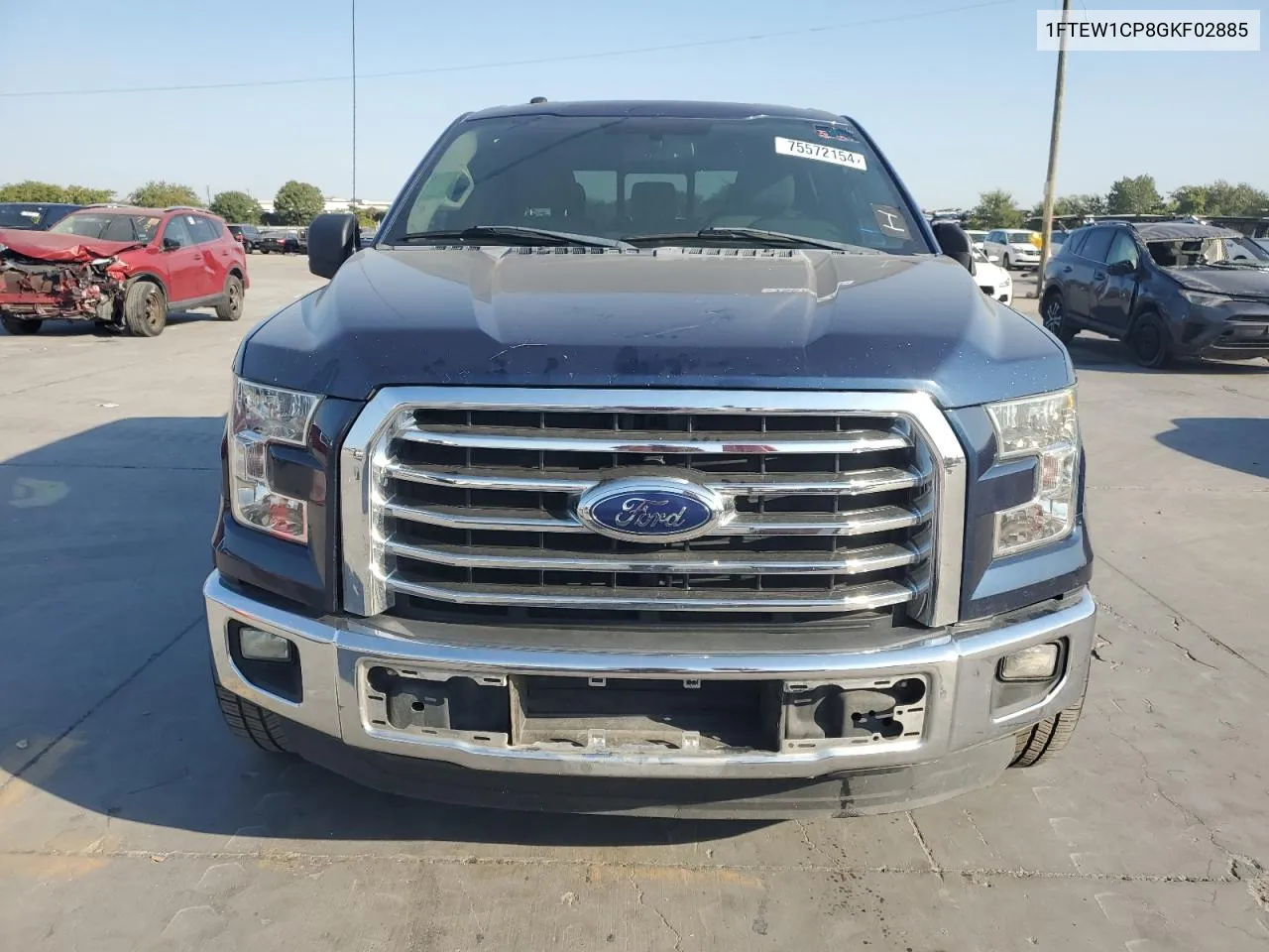 2016 Ford F150 Supercrew VIN: 1FTEW1CP8GKF02885 Lot: 75572154