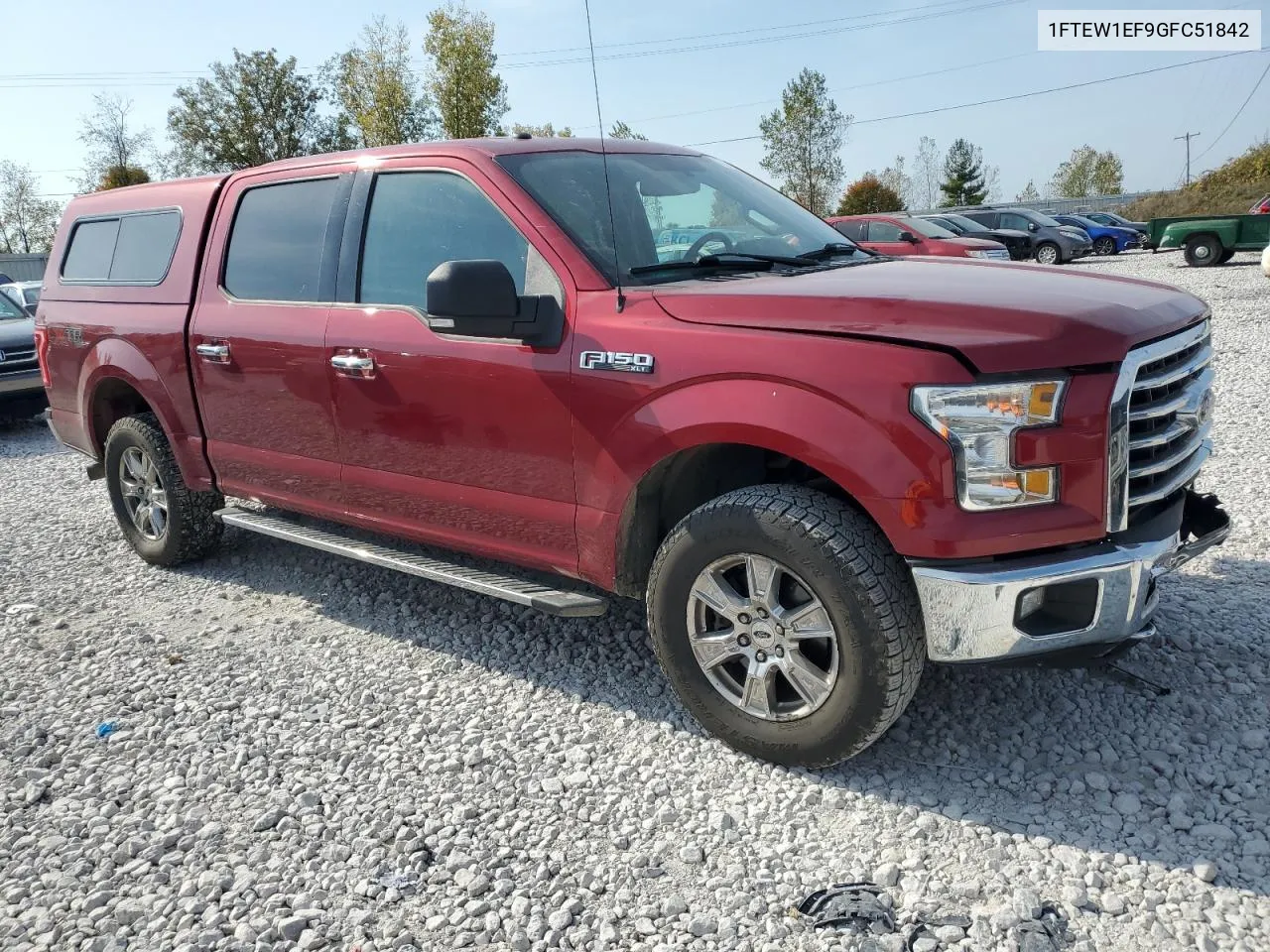 2016 Ford F150 Supercrew VIN: 1FTEW1EF9GFC51842 Lot: 75699374