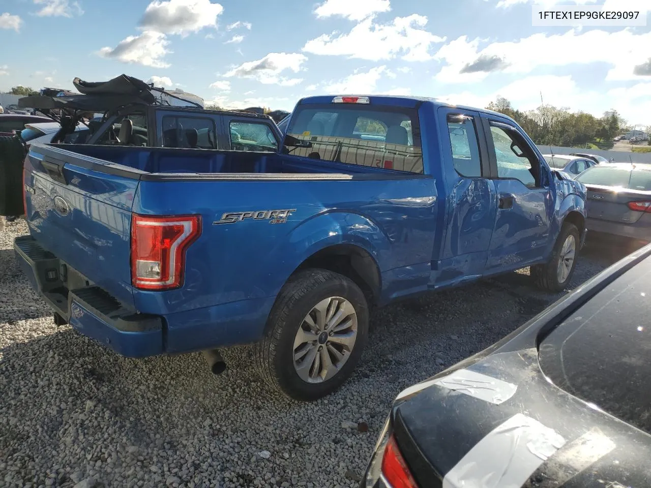 2016 Ford F150 Super Cab VIN: 1FTEX1EP9GKE29097 Lot: 75706144