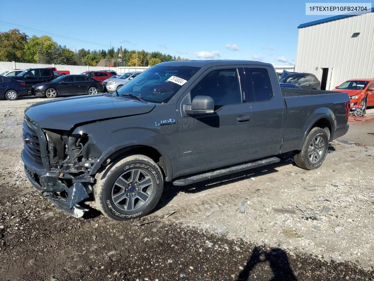 2016 Ford F150 Super Cab VIN: 1FTEX1EP1GFB24704 Lot: 75748004