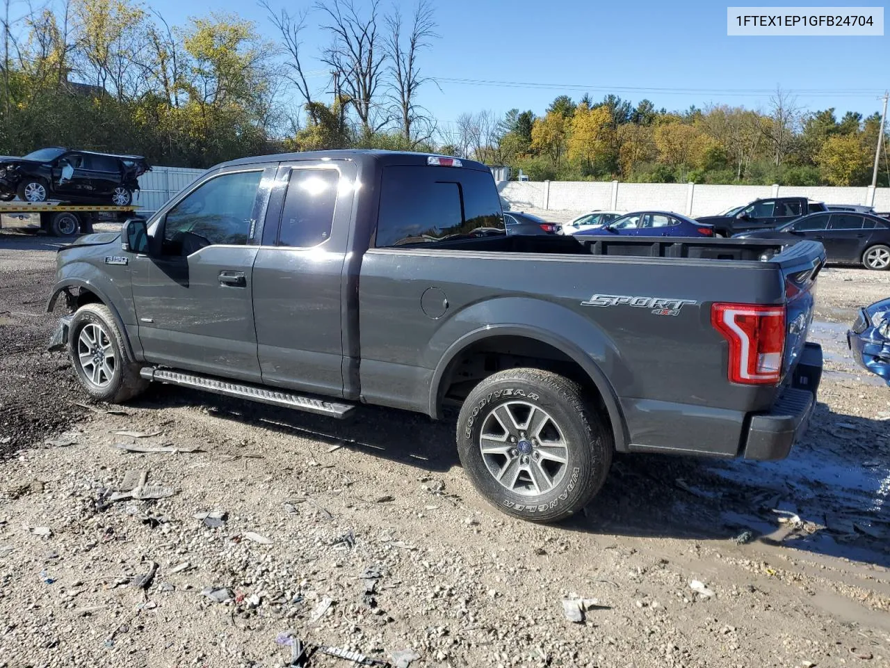 2016 Ford F150 Super Cab VIN: 1FTEX1EP1GFB24704 Lot: 75748004