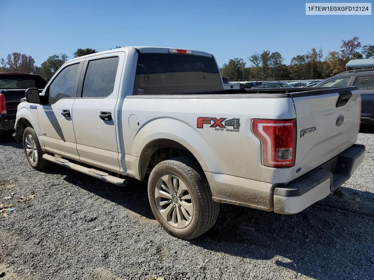 2016 Ford F150 Supercrew VIN: 1FTEW1EGXGFD12124 Lot: 75892134