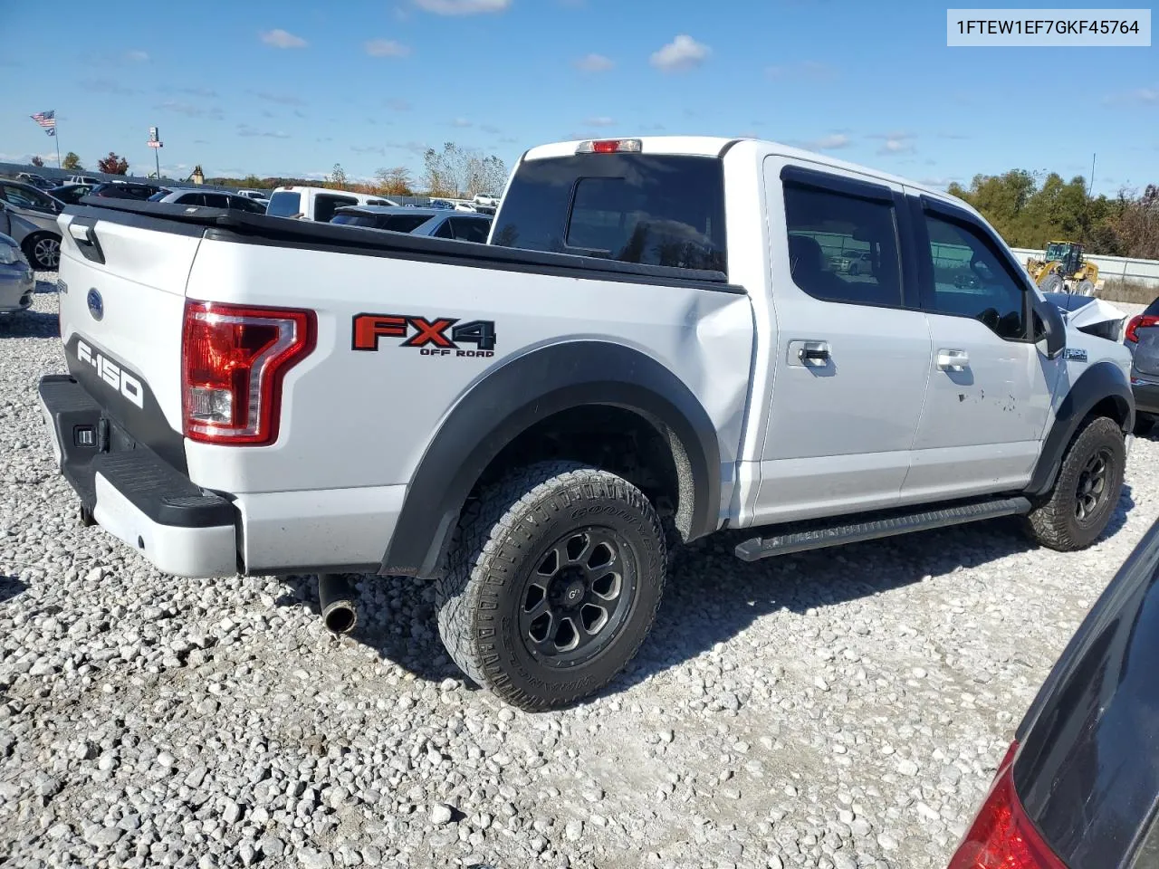 2016 Ford F150 Supercrew VIN: 1FTEW1EF7GKF45764 Lot: 76017524