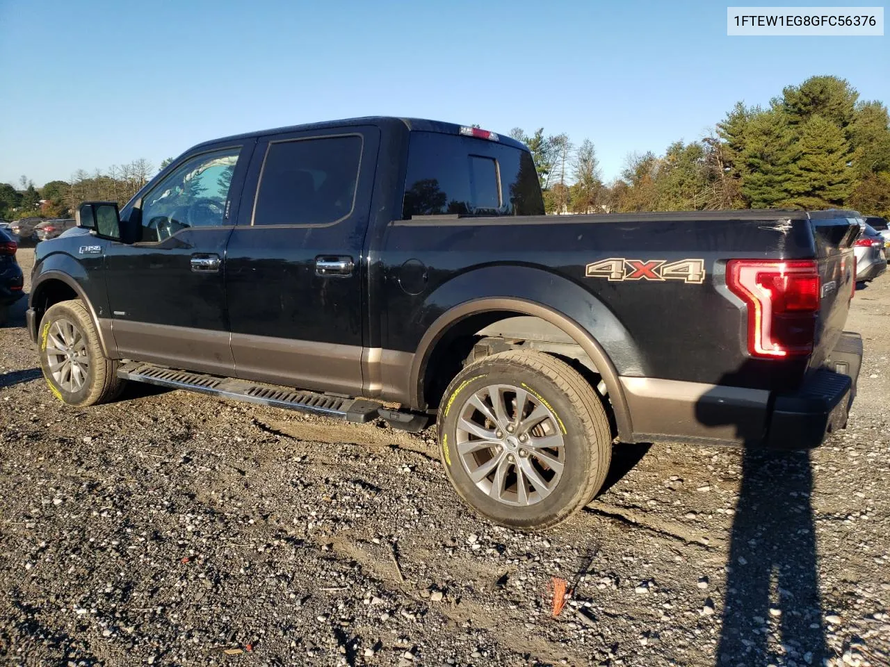 2016 Ford F150 Supercrew VIN: 1FTEW1EG8GFC56376 Lot: 76056394