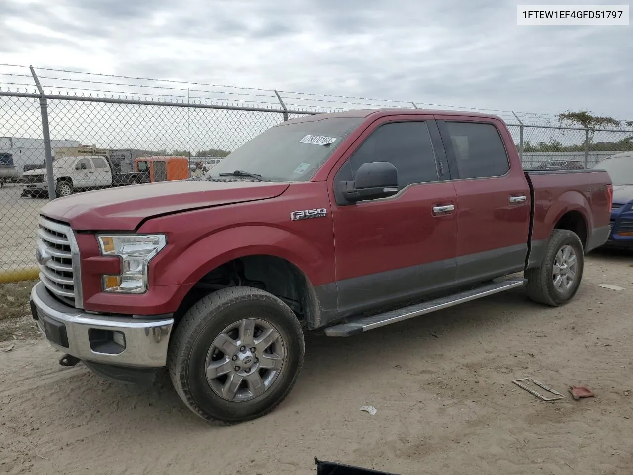 2016 Ford F150 Supercrew VIN: 1FTEW1EF4GFD51797 Lot: 76070164