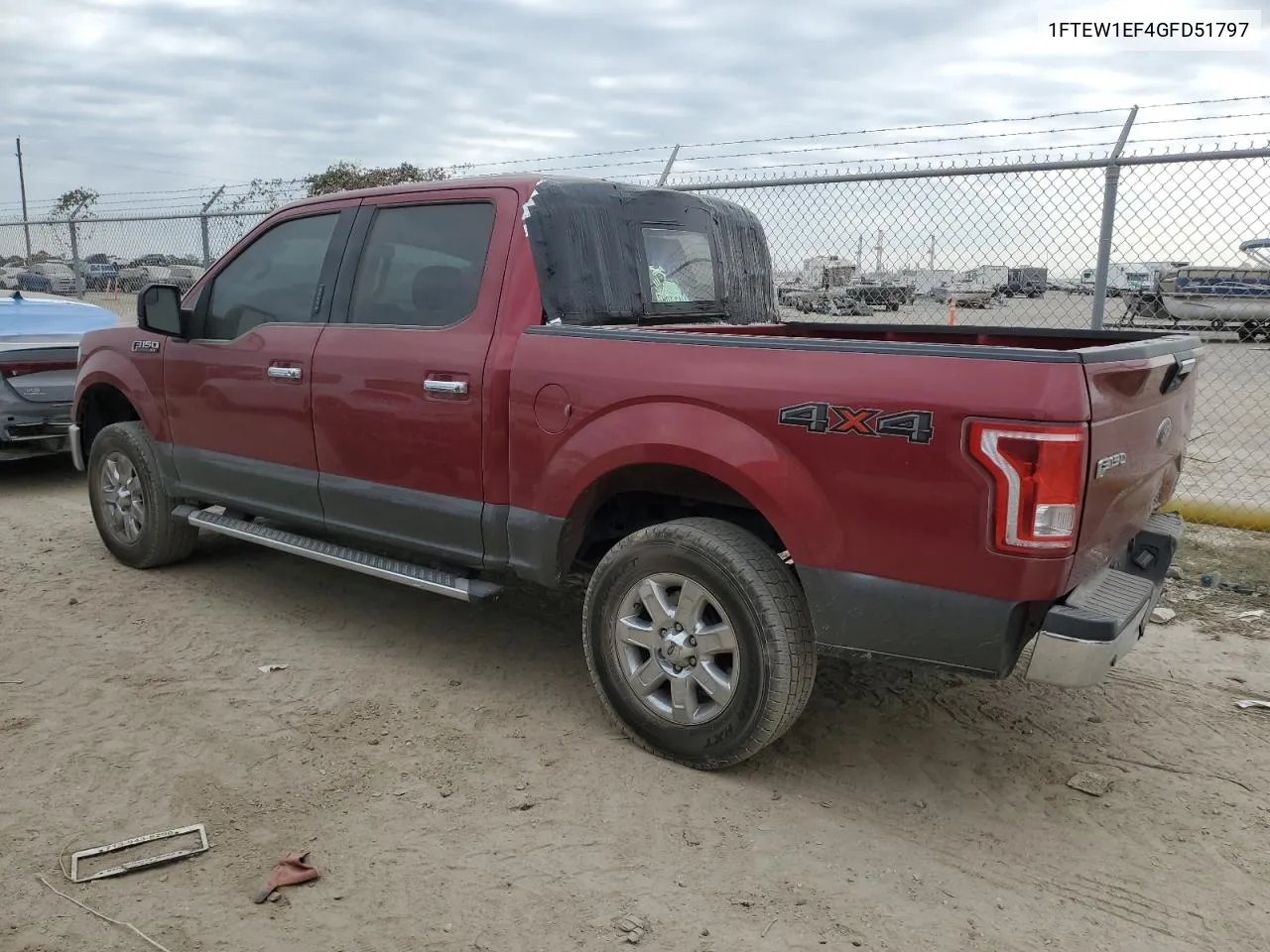 2016 Ford F150 Supercrew VIN: 1FTEW1EF4GFD51797 Lot: 76070164