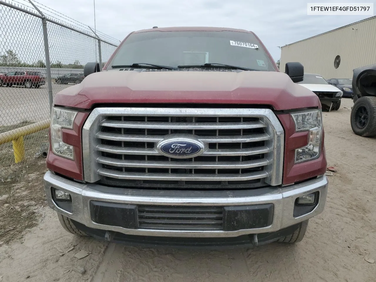 2016 Ford F150 Supercrew VIN: 1FTEW1EF4GFD51797 Lot: 76070164