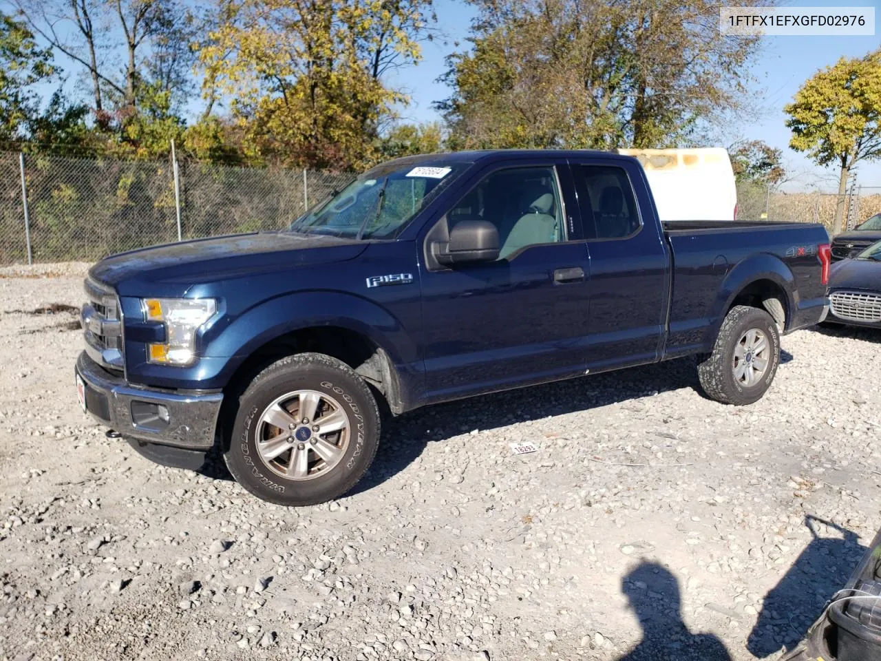 2016 Ford F150 Super Cab VIN: 1FTFX1EFXGFD02976 Lot: 76105604