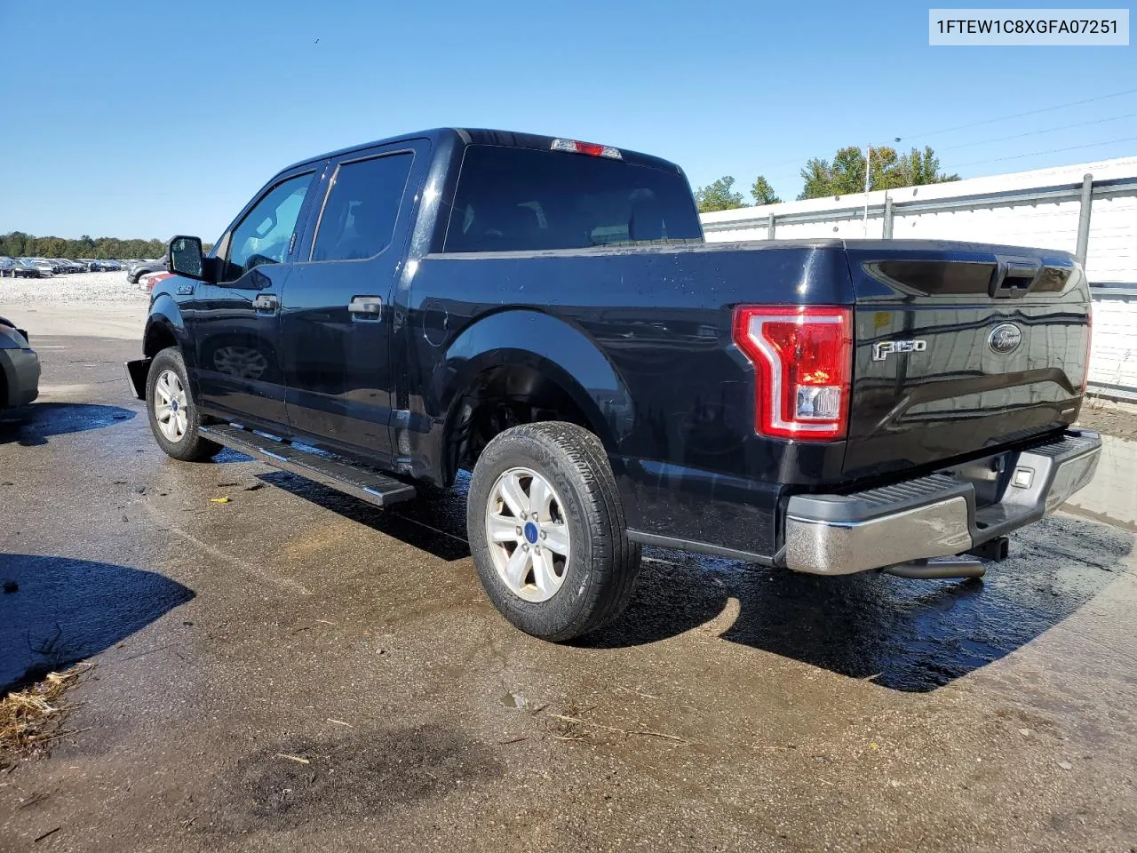 2016 Ford F150 Supercrew VIN: 1FTEW1C8XGFA07251 Lot: 76190814