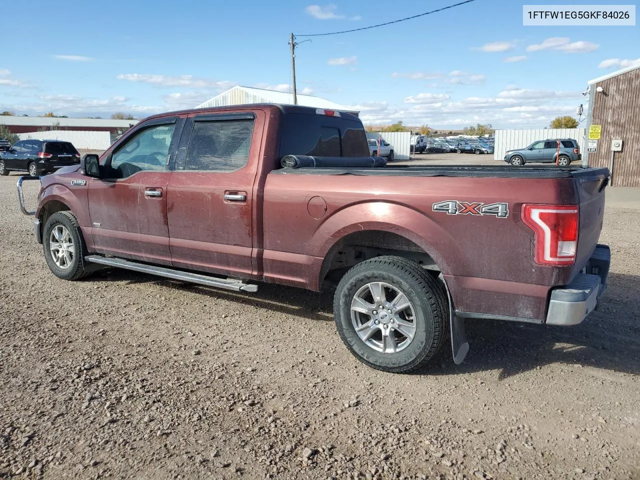 2016 Ford F150 Supercrew VIN: 1FTFW1EG5GKF84026 Lot: 76375714