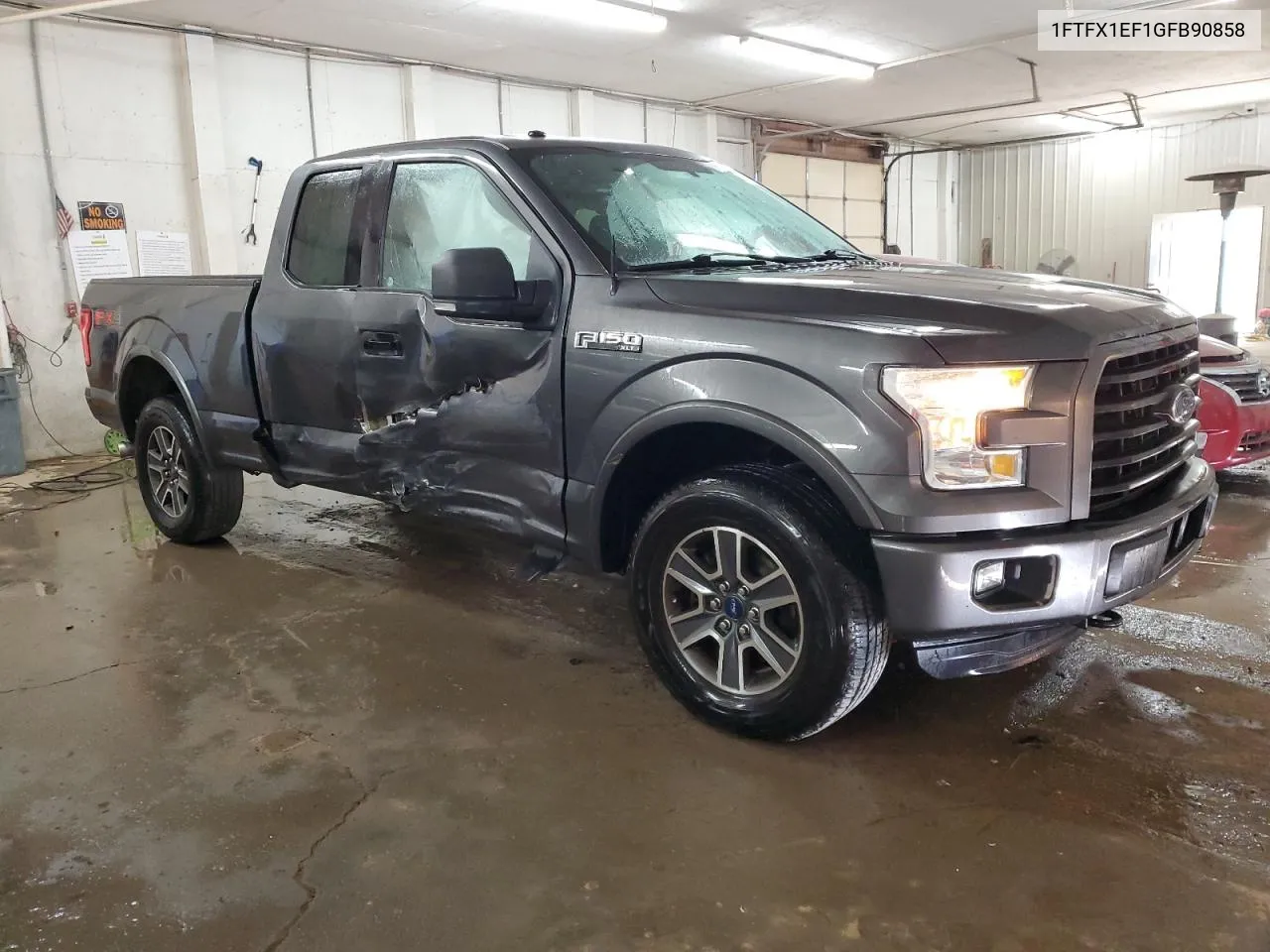 2016 Ford F150 Super Cab VIN: 1FTFX1EF1GFB90858 Lot: 76417224