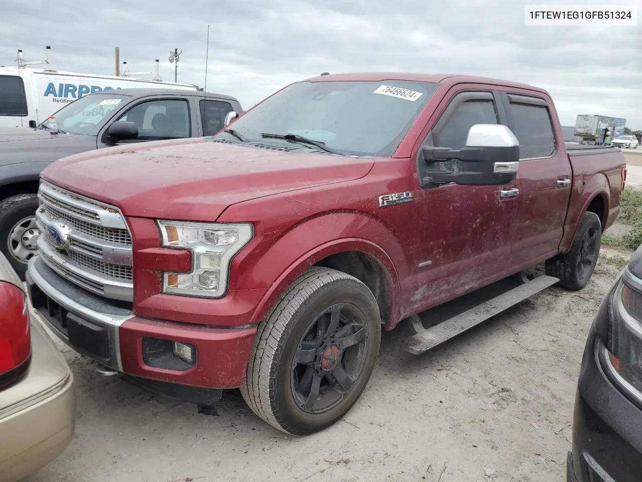 2016 Ford F150 Supercrew VIN: 1FTEW1EG1GFB51324 Lot: 76466624