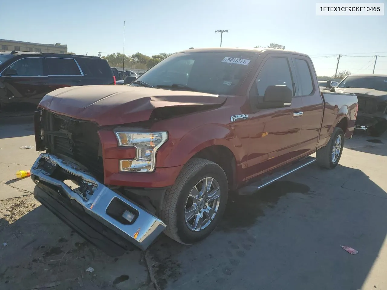 2016 Ford F150 Super Cab VIN: 1FTEX1CF9GKF10465 Lot: 76547214