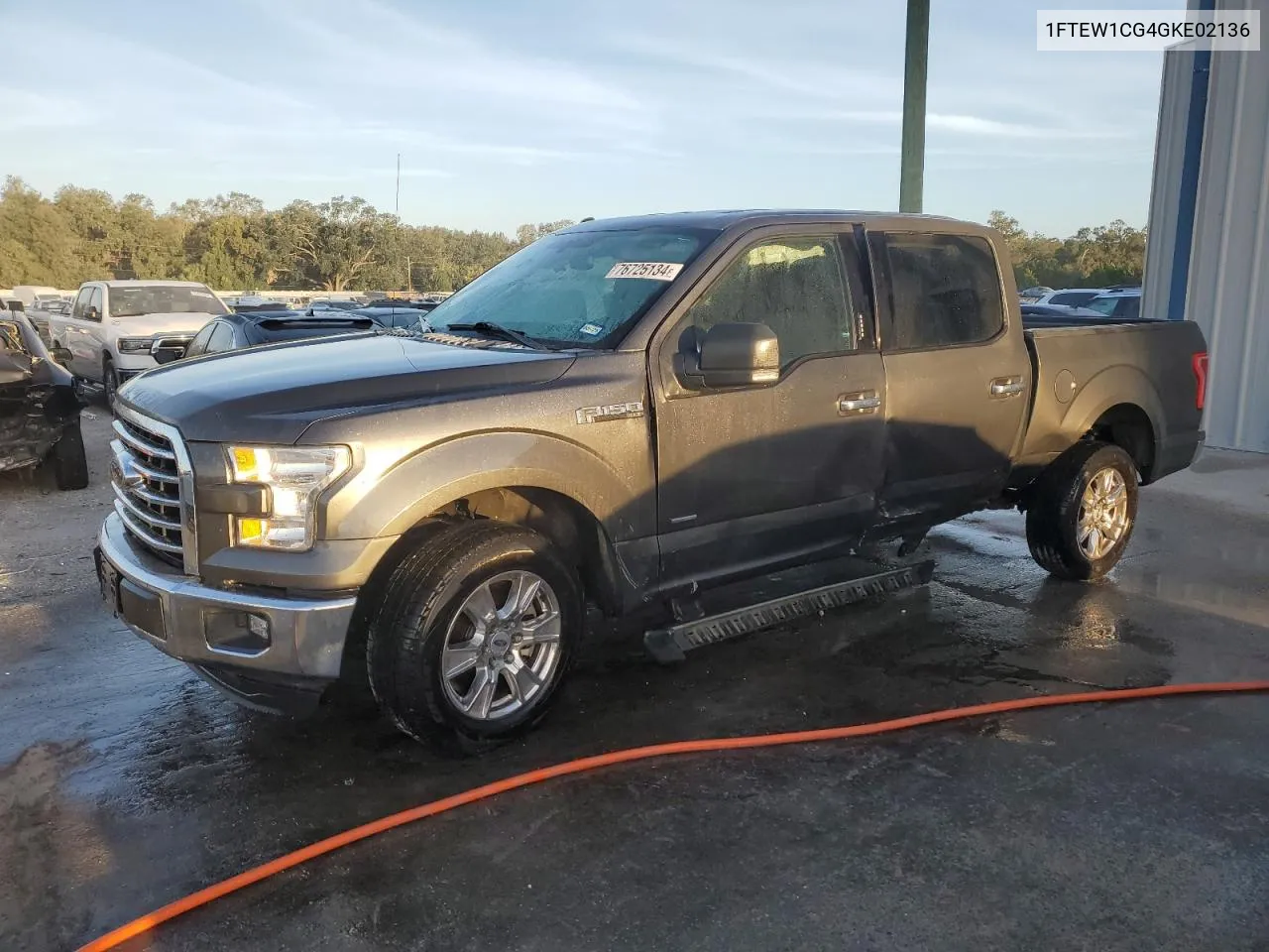 2016 Ford F150 Supercrew VIN: 1FTEW1CG4GKE02136 Lot: 76725134