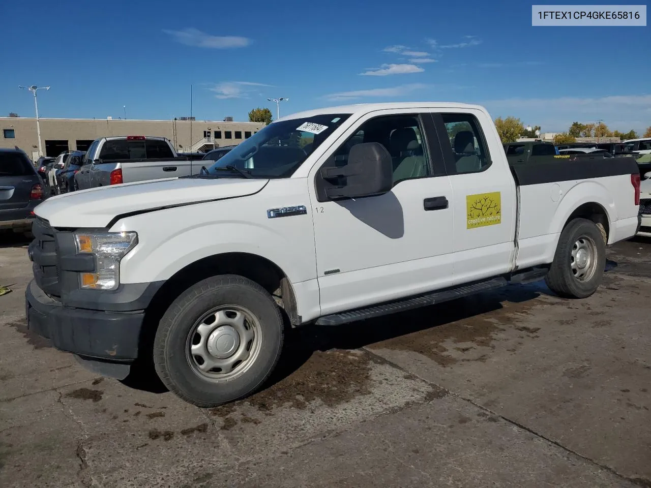 2016 Ford F150 Super Cab VIN: 1FTEX1CP4GKE65816 Lot: 76811684